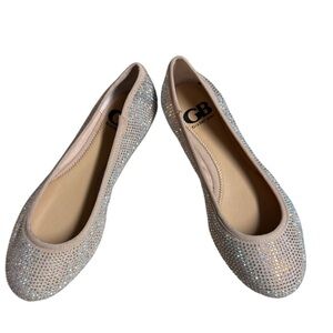 Gianni Bini Women's Glittering Silver Flats